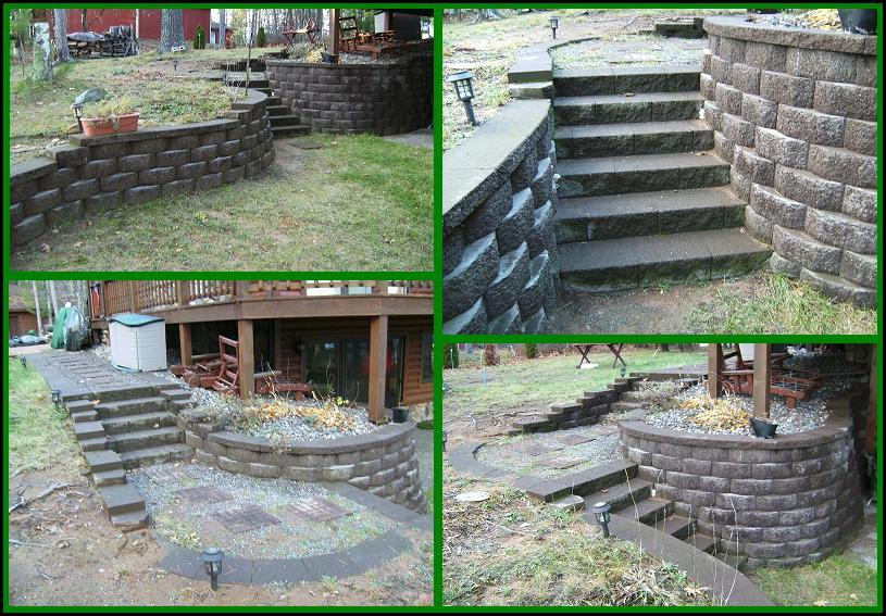 stairs and retaining walls